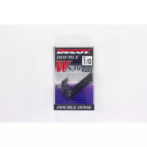 Decoy W-S39 Cheburashka Special #3/0 Füles Szakállas Kétágú Horog 4db