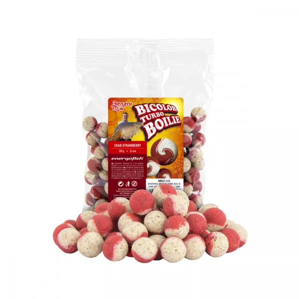 Benzar Turbo Bicolor Boilie Rak-Jagoda 250G 20Mm