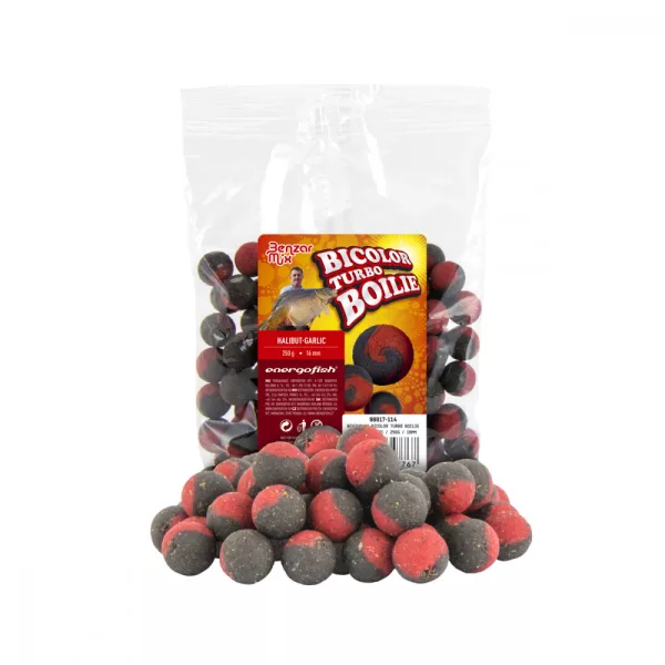 Benzar Turbo Bicolor Boilie Halibut-Česen 250G 16Mm