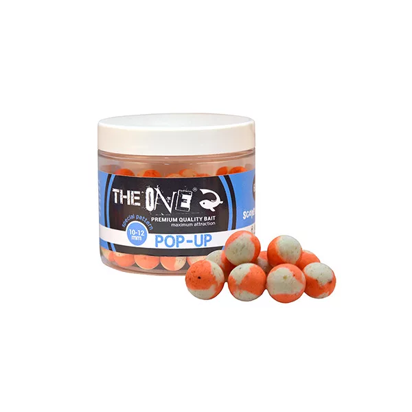 The One Pop Up Scopex-Squid Oranžna-Bela 10-12mm Pop Up 60gr