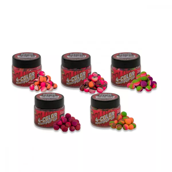 BENZAR MIX 4C METHOD POP UP 7MM RUMENA, ROŽNATA, ORANŽNA, ZELENA - Pop up