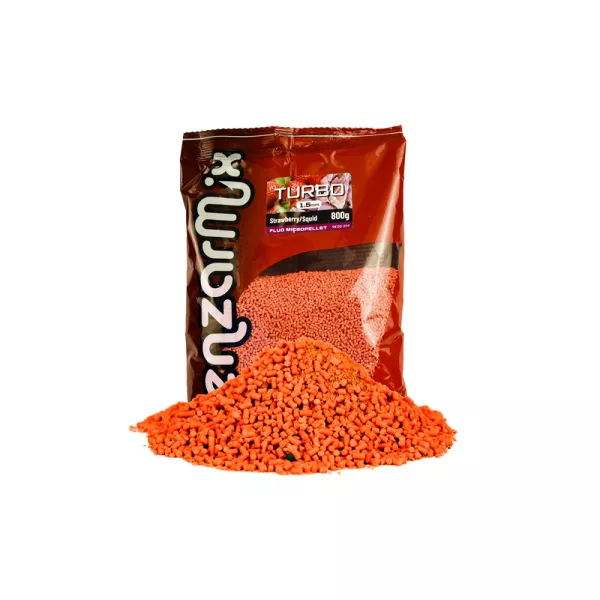 Benzár Mix Fluo Turbo Peleti Jagoda-lignji 1,5mm 800g
