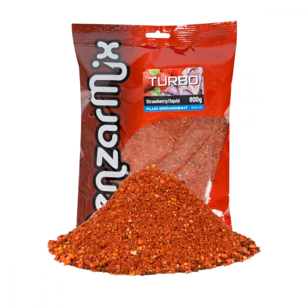 Benzar Fluo Turbo Krmna mešanica Jagoda-Lignji 800gr
