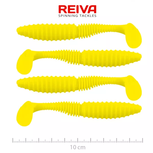 Reiva Zander Power Shad 10cm 7,05gr 4db/cs (Limonsko rumena) Plastična vaba