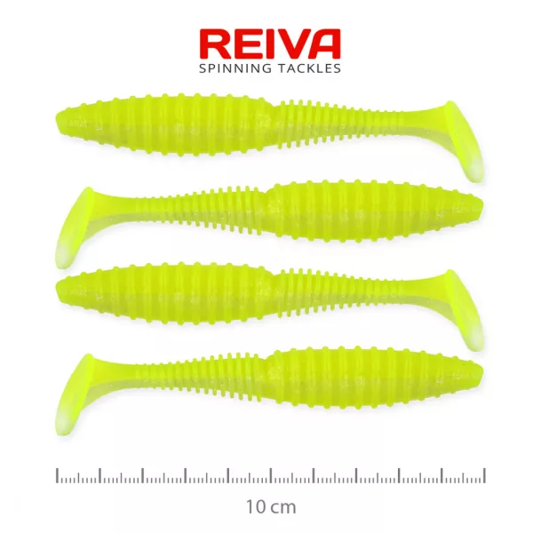 Reiva Zander Power Shad 10cm 7,05gr 4db/cs (Fluo Zelena) Plastična vaba