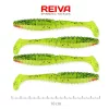 Reiva Zander Power Shad 10cm 7,05gr 4db/cs (Zeleno-Oranžni bleščice) Plastična vaba