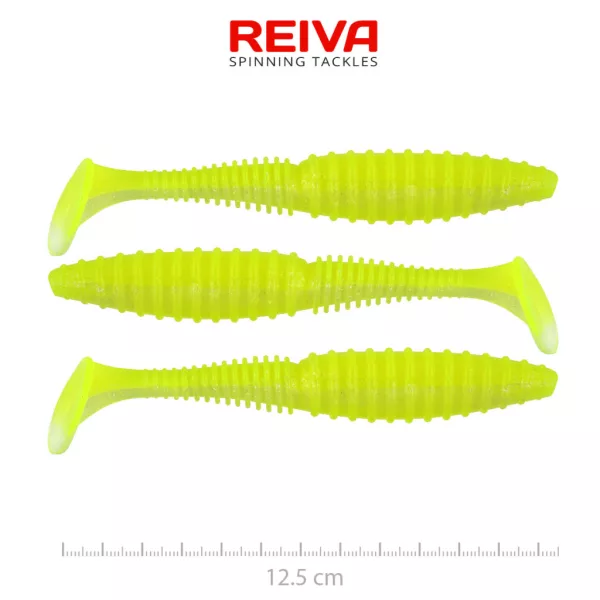 Reiva Zander Power Shad Flash Lemonade 12,5cm Plastična vaba 3 kosi