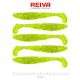 Reiva Zander Power Shad 8cm 3,18gr 5db/cs (Fluo Zeleni bleščice II.) Plastična vaba