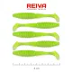 Reiva Zander Power Shad 8cm 3,18gr 5db/cs (Fluo Zeleni bleščice I.) Plastična vaba