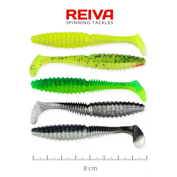 Reiva Zander Power Shad 8cm 3,18gr 5db/cs (5 barv) Plastična vaba