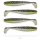 Reiva Flat Minnow Shad 10cm 4kos/pak (Črno-Srebrni Bleščice) gumijasta vaba