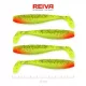 Reiva Flat Minnow Shad 10cm 4kos/pak (Zeleno-Rdeči Bleščice) gumijasta vaba
