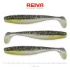 Reiva Flat Minnow shad 12,5cm 3kos/pak (Črno-Srebrne bleščice) Plastična vaba