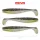 Reiva Flat Minnow shad 12,5cm 3kos/pak (Črno-Srebrne bleščice) Plastična vaba