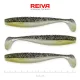 Reiva Flat Minnow shad 12,5cm 3kos/pak (Črno-Srebrne bleščice) Plastična vaba