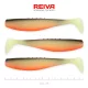 Reiva Flat Minnow shad 12,5cm 3kos/pak (Črno-Belo-Oranžna) Plastična vaba