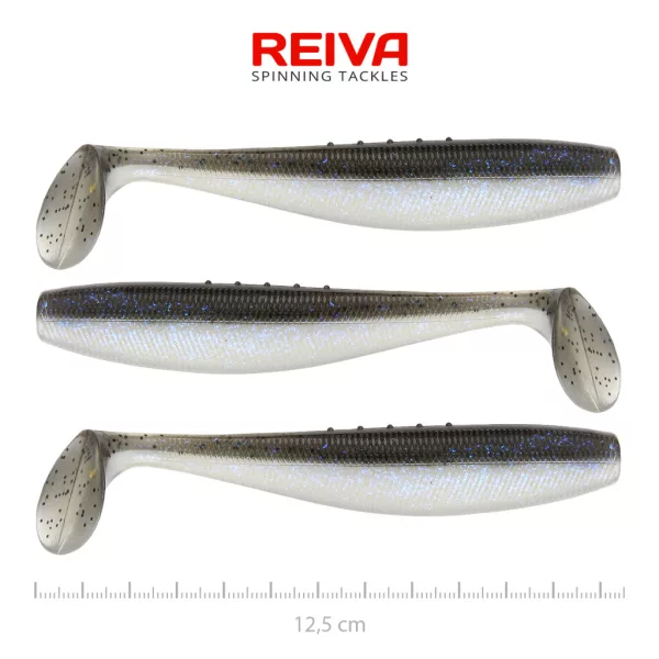 Reiva Flat Minnow Shad 12,5cm Magic Fish Plastična Vaba 3 kosi