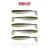 Reiva Flat Minnow shad 7,5cm 5kos/pak (Črno-Srebrne bleščice) Plastična vaba
