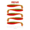 Reiva Flat Minnow shad 7,5cm 5kos/pak (Zeleno-Oranžne bleščice) Plastična vaba