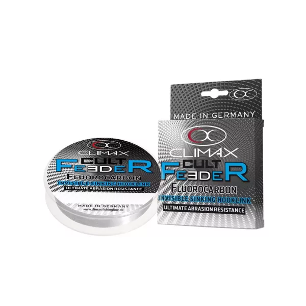 Climax Cult Feeder Fluorocarbon Invisibile Hooklink 25m 0,26mm Fluorocarbon Előkezsinór