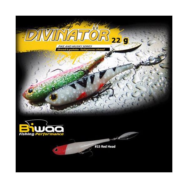 Biwaa Divinator Medium 18cm 35gr 15 Red Head Spinnertail 1db