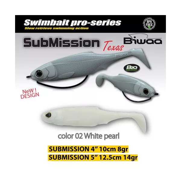 Biwaa Submission 13cm 02 Pearl White Gumihal 3db