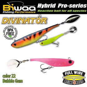 Biwaa Divinator Mini 9,5cm 9gr 22 Bubble Gum Spinnertail 1db