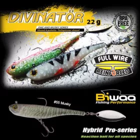 Biwaa Divinator Medium 18cm 35gr 55 Musky Spinnertail 1db