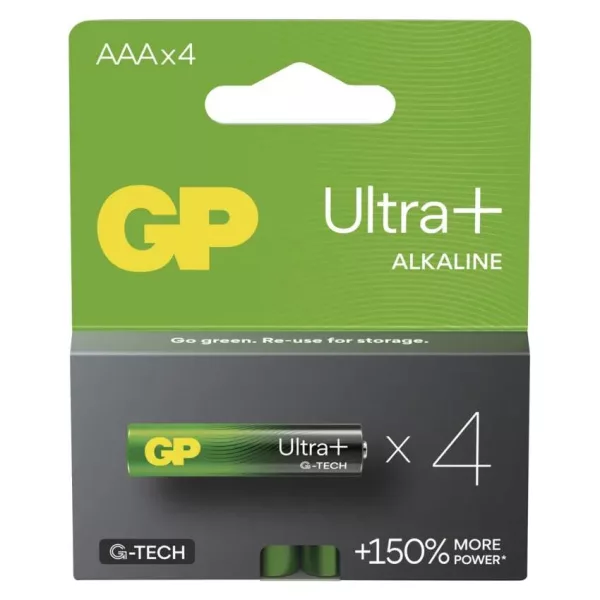 GP Alkalna baterija Ultra Plus AAA 1,5V 4 kosi/blister
