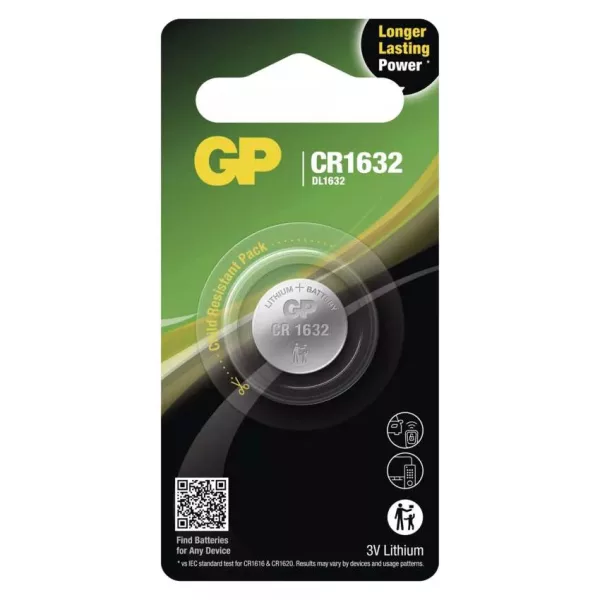 GP Litijeva gumbna baterija CR1632 1kos/blister