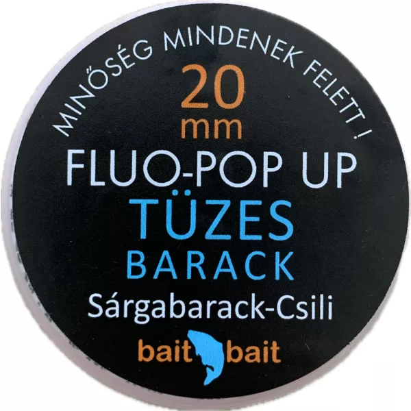 BaitBait Ognjena Breskev Fluo Pop Up Bojla 20mm 50gr