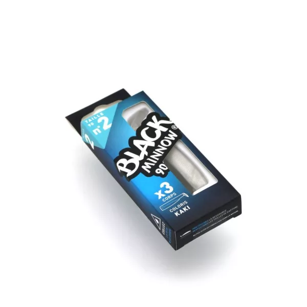 FIIISH 3 kosi 90 mm Black Minnow telo - barva Kaki Plastična vaba