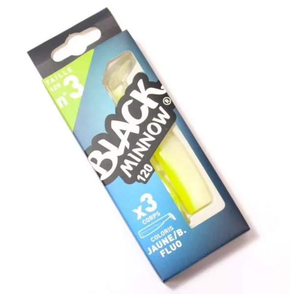 FIIISH 3 kosi 120mm telo - Barva Blanc/Jaune Plastična vaba