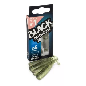   FIIISH 4 kosi 70 mm Black Minnow telo - barva Ghost Minnow Plastična vaba