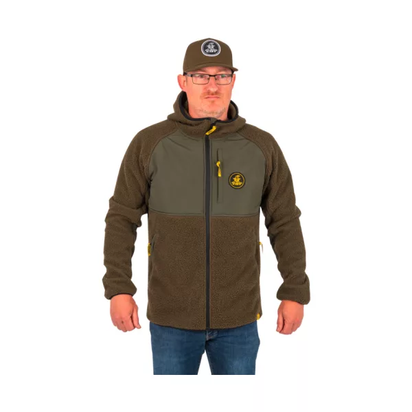 Black Cat Polar Fleece Pulover s kapuco S