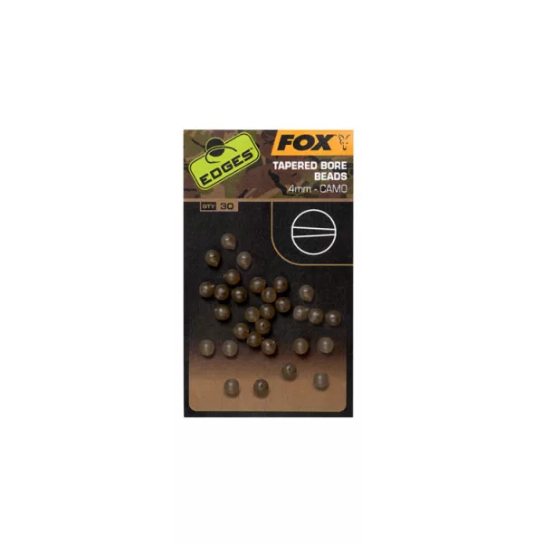 Fox EDGES™ Camo Tapered Bore Beads 4mm x30 Gumijasti biseri