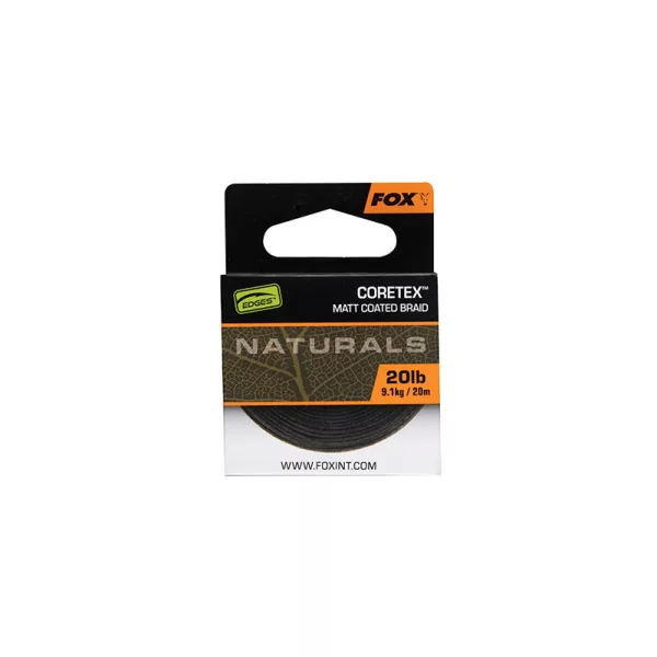 Fox Edges Naturals Coretex 9,1kg 20m Pletena predvrvica za trnek