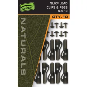   Fox Edges Naturals Size 10 Slik Lead Clip& Pegs Svinčena sponka