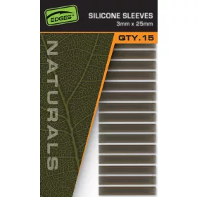Fox Edges Naturals 3x25mm Silikonska cev 15 kos