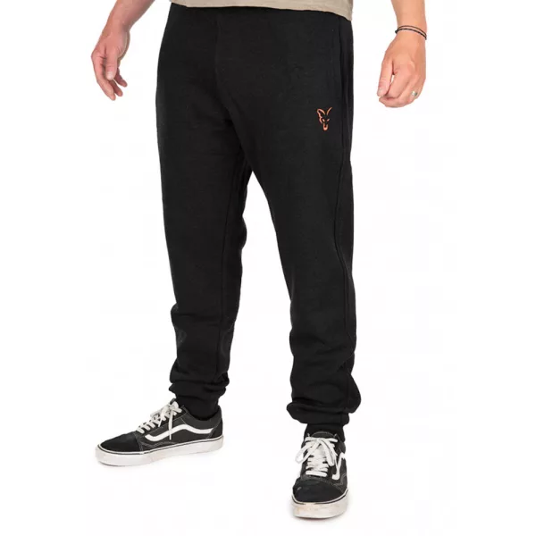 Fox Collection Joggers Črno-oranžne športne hlače S