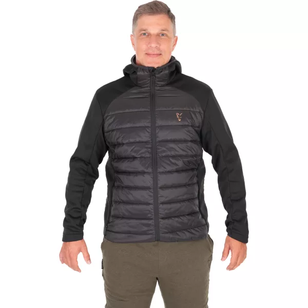 Fox Collection Hybrid Jacket Črno-oranžna Jakna S