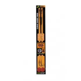   Fox Edges Curve Short 4 - 25lb Camotex Semi Stiff x 2 Pripravljen kavelj