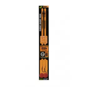   Fox Edges Curve Short 6 - 20lb Camotex Semi Stiff x 2 Pripravljen kavelj