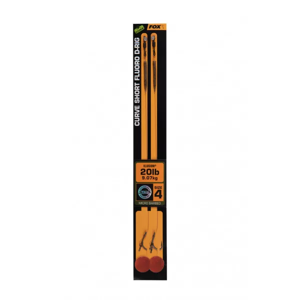Fox Edges Curve Short Fluoro D-Rig 4 - 20lb Illusion x 2 Predvezana kljuka