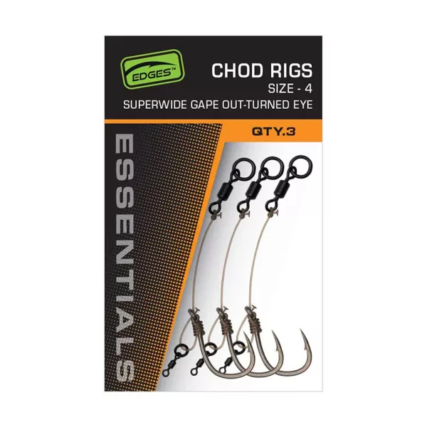 Fox Edges SWGO Chod Rig 4 S Kljunom, Z Bodicami Pripravljena Vrvica 3 kosi