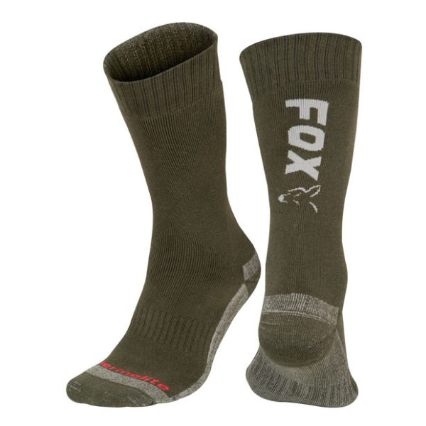 Fox Collection Thermolite Dolge Nogavice Zeleno-srebrne 44-47