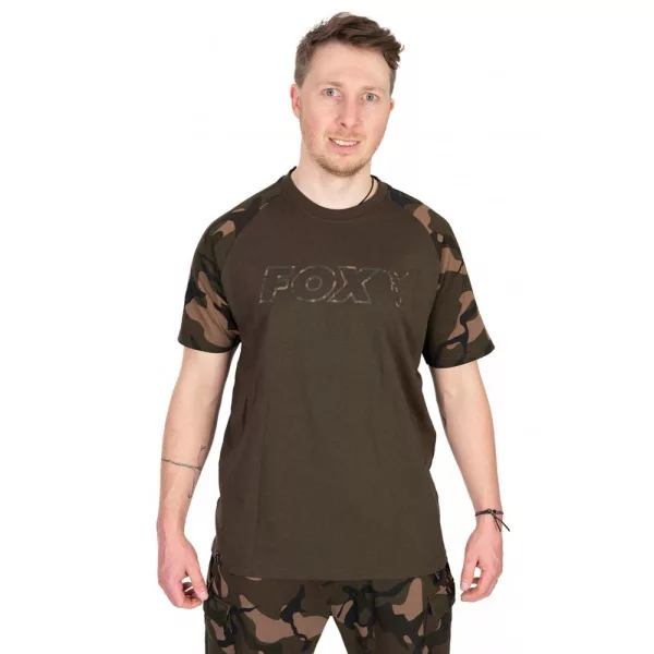Fox Outline T-Shirt Khaki Camo Majica L