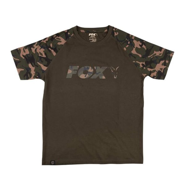 Fox Outline T-Shirt Khaki Camo Majica XL