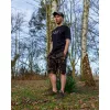 Fox Logo T-shirt Črna Camo Majica s kratkimi rokavi L