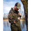 Fox LW Khaki-Camo Split Zip Hoody pulover s kapuco na zadrgo L
